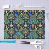 Regal Peacock Art Deco Tissuepapier (Craft)