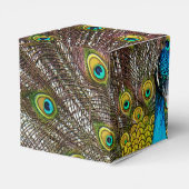 Regal Peacock Bird met verenkleed op display Bedankdoosjes (Achterkant)