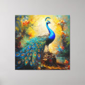Regal Peacock Canvas Afdruk (Voorkant)