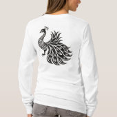 Regal Peacock Elegance T-shirt Design (Achterkant)