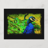 Regal Peacock Elegant Fine Art Briefkaart (Voorkant)