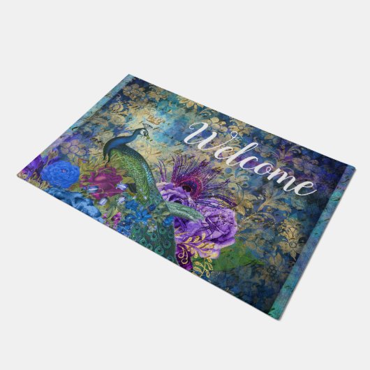 Regal Peacock Peacocks Welkom Mat Door Mat (Schuin)