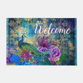 Regal Peacock Peacocks Welkom Mat Door Mat (Voorkant)