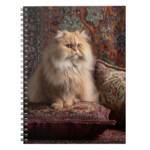 Regal Persian Cat op Kussen Notitieboek