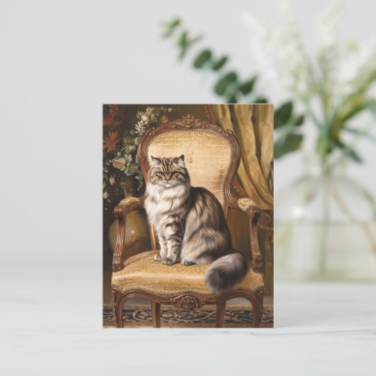 Regal Persian Cat  stijl schilderij Briefkaart (Staand voorkant)