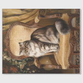 Regal Persian Cat stijl schilderij Decoupage Cadeaupapier (Vlak)