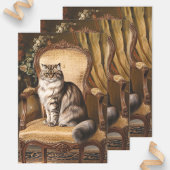 Regal Persian Cat stijl schilderij Decoupage Inpakpapier Vel
