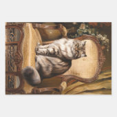 Regal Persian Cat stijl schilderij Decoupage Inpakpapier Vel (Voorkant 3)