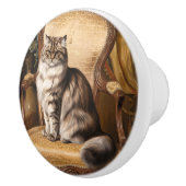 Regal Persian Cat stijl schilderij Keramische Knop (Rechts)