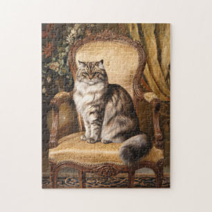 Regal Persian Cat stijl schilderij Legpuzzel
