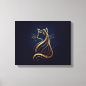 Regal Perzische Kat met Boog Canvas Afdruk (Voorkant)