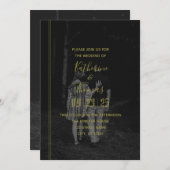 Regal Photo Wedding Invitation Kaart (Voorkant / Achterkant)