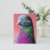 Regal Pigeon Majesty Levendig Realistisch Vogelpor Briefkaart (Staand voorkant)