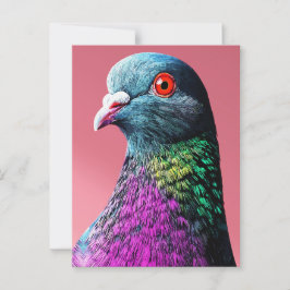 Regal Pigeon Majesty Levendig Realistisch Vogelpor Briefkaart