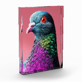 Regal Pigeon Majesty Levendig Realistisch Vogelpor Fotoblokken (Links)