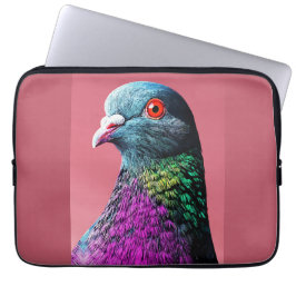Regal Pigeon Majesty Levendig Realistisch Vogelpor Laptop Sleeve