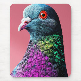 Regal Pigeon Majesty Levendig Realistisch Vogelpor Muismat