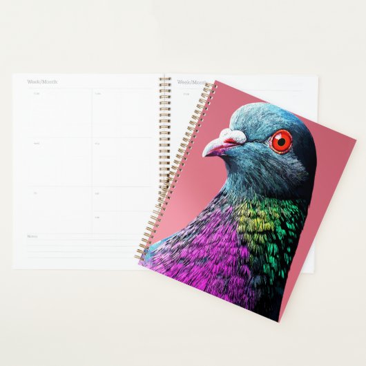 Regal Pigeon Majesty Levendig Realistisch Vogelpor Planner (Display)