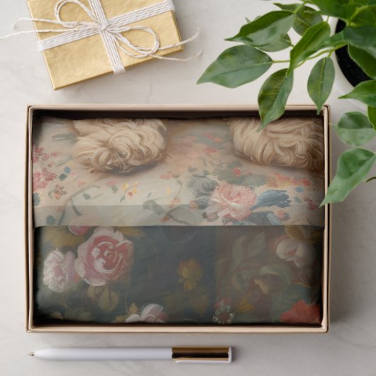 Regal Poodle Decoupage Tissuepapier (Geschenk)