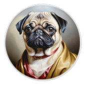 Regal Pug Keramische Knop (Voorkant)
