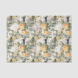Regal Queen Bee W/Yellow Roses op Fench Paper Tissuepapier