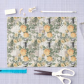 Regal Queen Bee W/Yellow Roses op Fench Paper Tissuepapier (Craft)