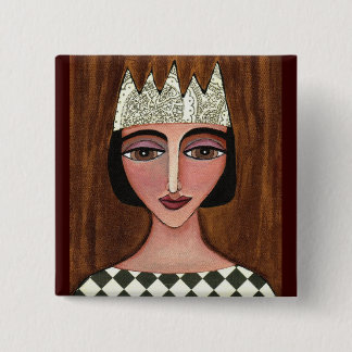Regal Queen - koninklijke knop Vierkante Button 5,1 Cm