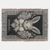Regal Rabbit Heirloom Throw Blanket Deken (Voorkant)