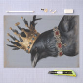 Regal Raven: Profiel in Crown Decoupage Paper Tissuepapier (Craft)