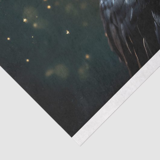 Regal Raven Royalty-Gothic Crown Decoupage Tissuepapier (Detail)