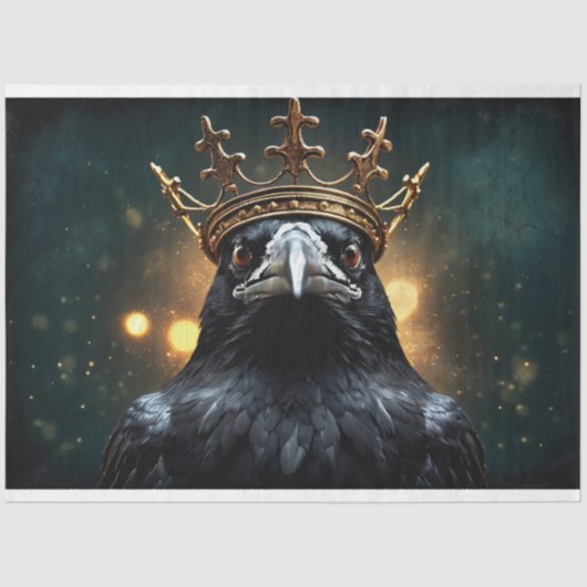 Regal Raven Royalty-Gothic Crown Decoupage Tissuepapier (Voorkant)
