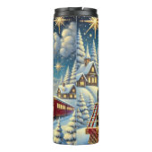 Regal Red Christmas Train Moonlit Journey Thermosbeker (Achterkant)