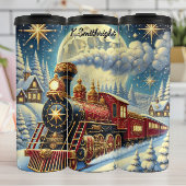 Regal Red Christmas Train Moonlit Journey Thermosbeker
