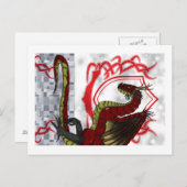 Regal Red Dragon Briefkaart (Voorkant / Achterkant)