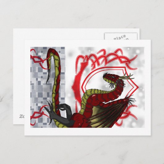 Regal Red Dragon Briefkaart (Voorkant / Achterkant)