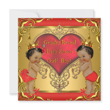 Regal Red Gold Gender onthult Baby shower Etnische