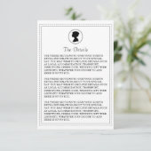 Regal Regency bruiloft details Kaart (Staand voorkant)