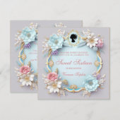 Regal Regency Era Sweet Zestien Uitnodiging (Voorkant / Achterkant)