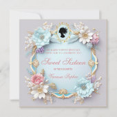 Regal Regency Era Sweet Zestien Uitnodiging (Voorkant)