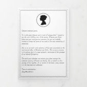 Regal Regency Tri-fold bruiloft uitnodiging (Cover)