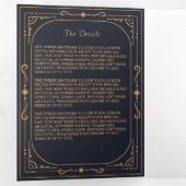 Regal Regency Tri-fold bruiloft uitnodiging (Binnenzijde eerst)