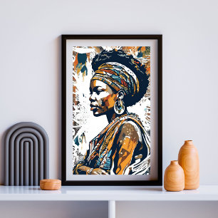 Regal Resolve - Afrocentrisch vet portret I Poster