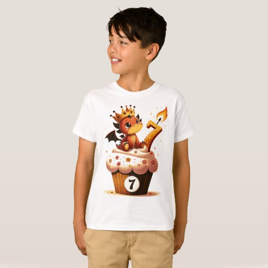 Regal Roar: De zevende draak T-shirt (Voorkant volledig)