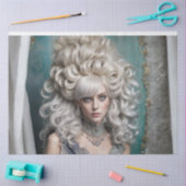 Regal Rococo Lady Decoupage |  Frans Tissuepapier (Craft)