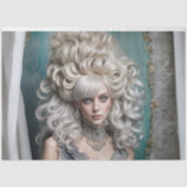 Regal Rococo Lady Decoupage |  Frans Tissuepapier (Voorkant)