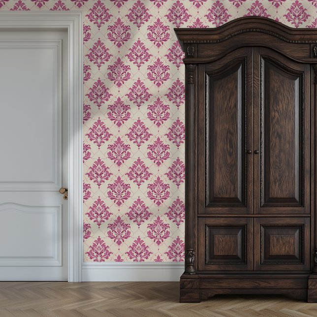 Regal Roos Damask Princesscore Behang (Regal Rose Damask Princesscore Wallpaper)