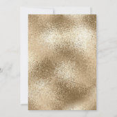 Regal Roos Gold Damask Decorative Quinceanera Kaart (Achterkant)