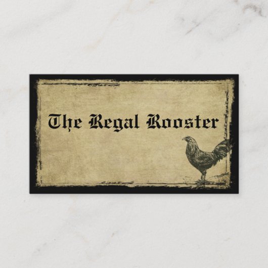Regal Rooster - Aangepaste bestelling Visitekaartje (Voorkant)