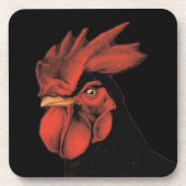 Regal Rooster Majestic Pride Portret Bier Onderzetter (Voorkant)