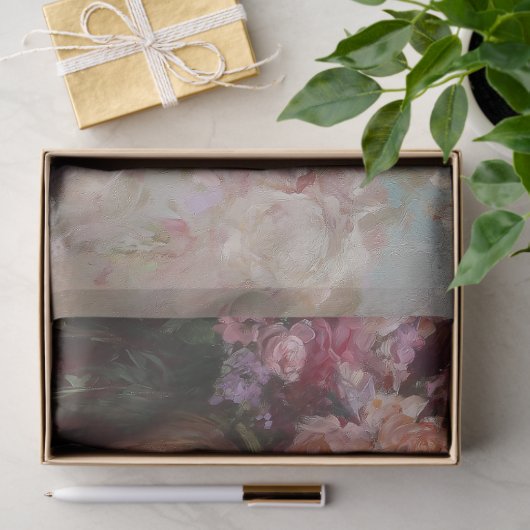 Regal Rooster Roze Romantische Blooms Decoupage Tissuepapier (Geschenk)